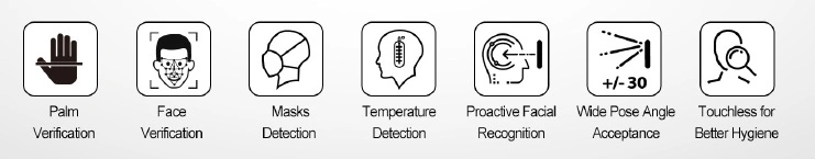 Face Recognition System with Masked Detection and Temperature Detector (FacePro5-TD)