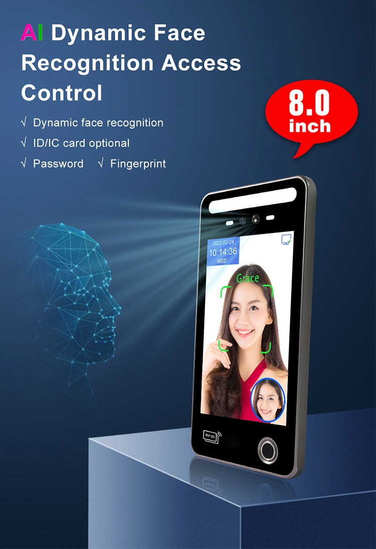 Web Management Software WiFi Android Tablet Face Recognition Module Face Recognition Machine for Attendance