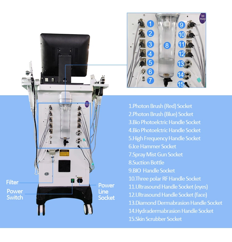 Hot Sale Hydra Dermabrasion Acne Treatment Oxygen Facial Machine