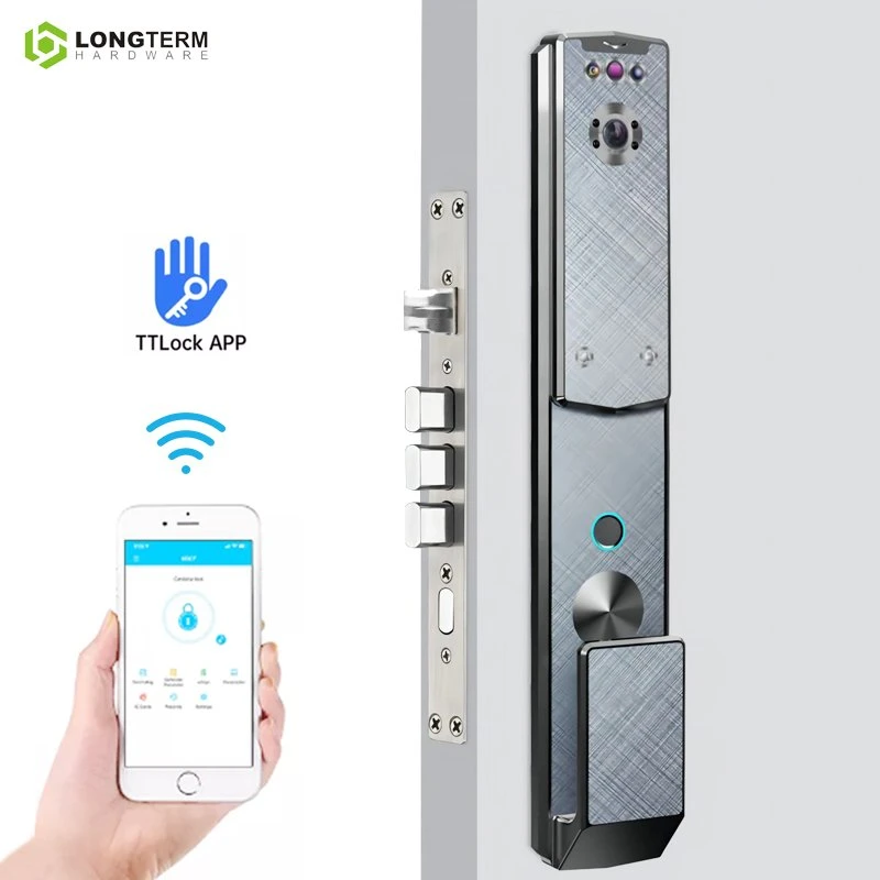 3D Face Recognition Fingerprint Rifd Card Password WiFi Tuya Smart Door Lock