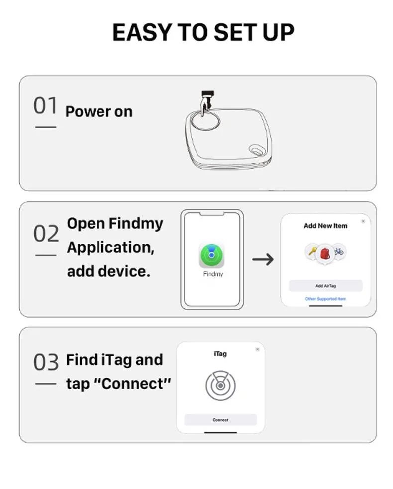 Mini GPS Tracker Tws Earphone Works with Apple Find My Network