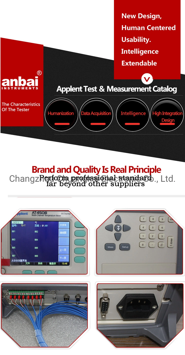 At4564 Digital Temperature Meter Temperature Measuring Instrument with 64 Channels