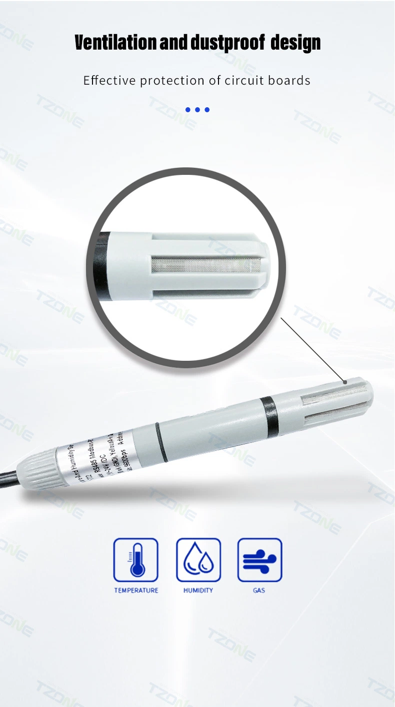 HVAC High-Precision Temperature Measurement Sensors Tht02 Temperature and Humidity Transmitter RS485 Output