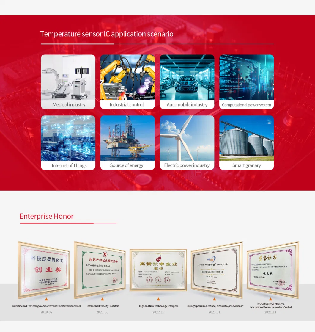 Temperature Sensor Digital Temperature Sensor IC2-Wire 3-Wire Sensortemperature Measurementtemperature Measurement by Sensor