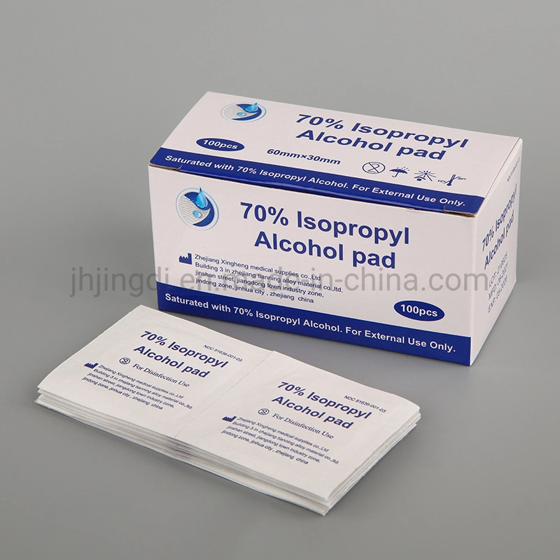 100 PCS 75%Alcohol Wet Wipe Disposable Disinfection Prep Swap Pad Antiseptic Skin Cleaning Care Jewelry Mobile Phone Clean Wipe