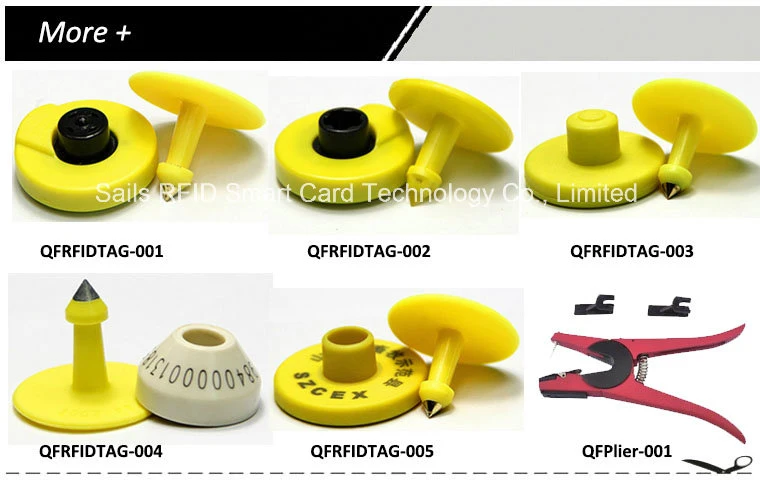 NFC RFID Ear Tag &amp; RFID Reader/Writer for Animal ID Tracking Management in Farm