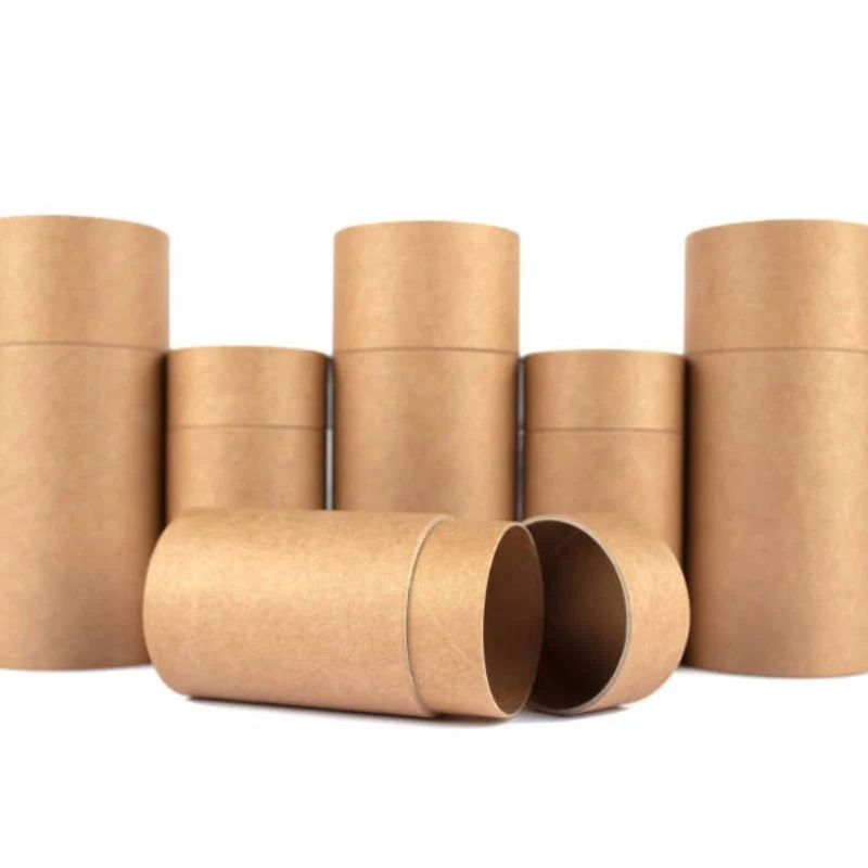 Kraft Paper Tube Packaging Eco Friendly Biodegradable for Tea Food Packaging