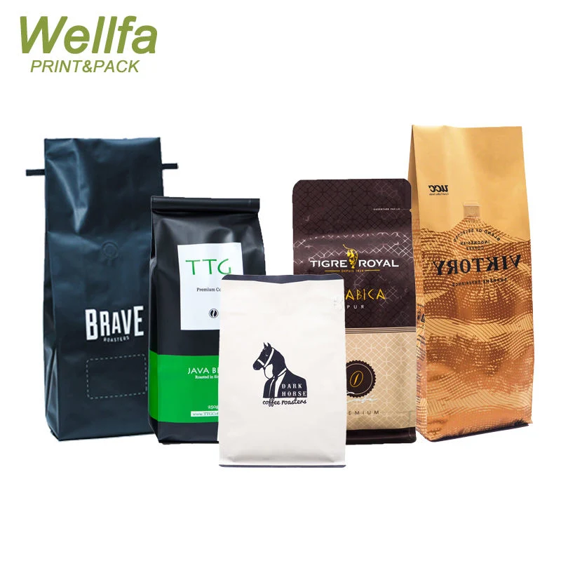 Custom Printing Tea Bags Organic Doypack with Window Kraft Paper Foil Sachet