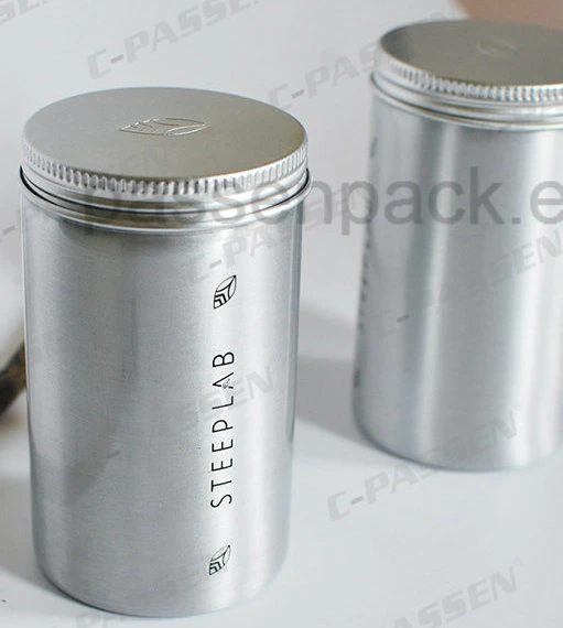 Printed Aluminum Jar for Organic Tea Packaging (PPC-AC-061)