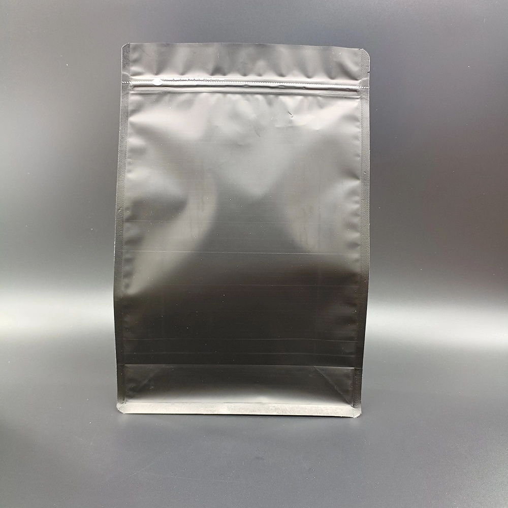 Heat Sealed Compostable Brown Kraft Craft Paper Pouch 1kg Empty Flat Bottom Coffee Bean Packaging Zipper Coffee Bag with Valve