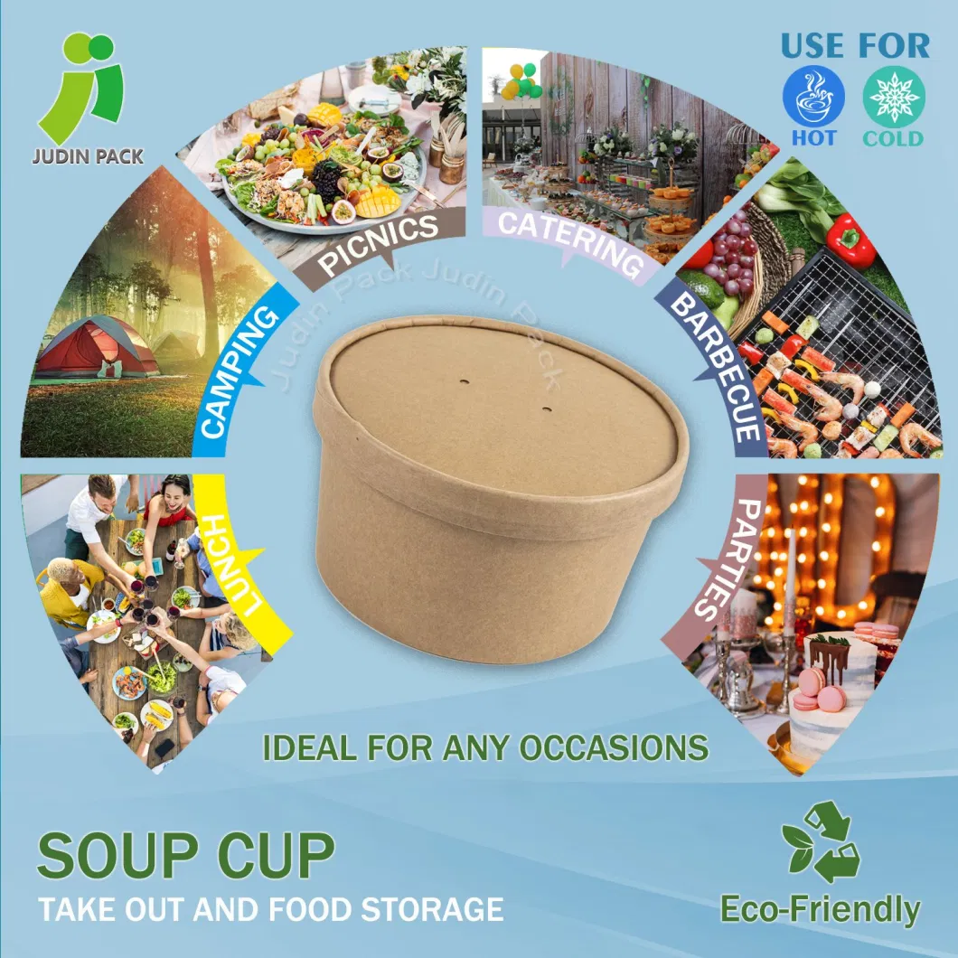 1300ml Compostable Customized Logo Take out Containers with Lids