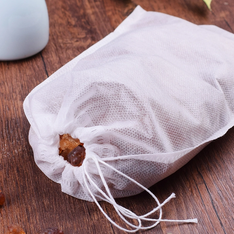 13*18cm High Quality Breathable Non-Woven Fabric Filter Empty Tea Bag with Drawstring