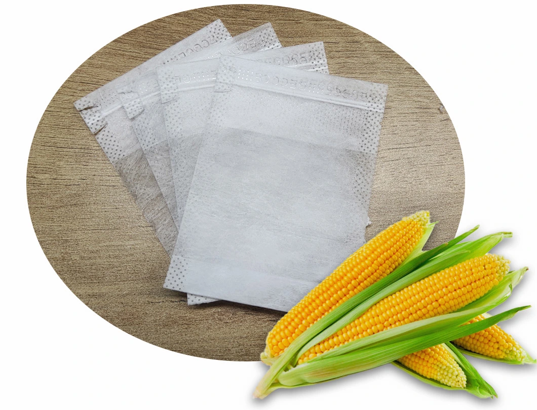 PLA Non-Woven Drawstring Tea Bag Filter Bag Biodegradable Corn Fiber Empty Bag