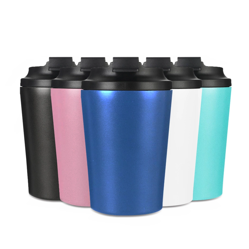 Lid Spill Proof Stainless Steel Thermos Vacuum Insulated Iced Tea Mug Reusable Coffee Go Cup 12oz