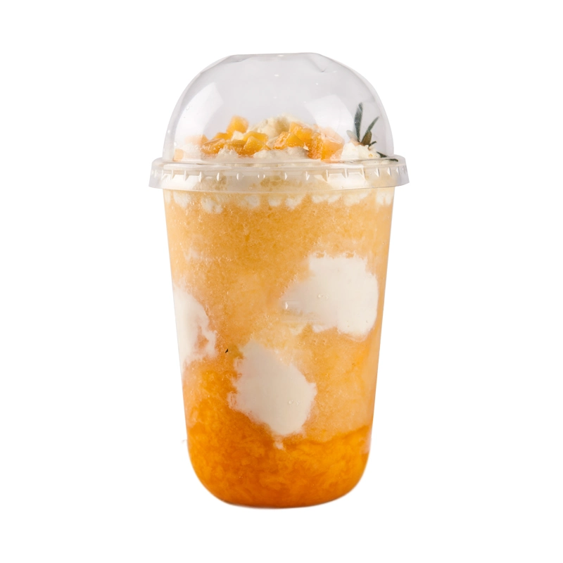 Disposable Drink Cup Net Red Cute Creative Ice Cream Fruit Juice Plastic Cup U-Shaped Milk Tea Coffee Packaging Cups