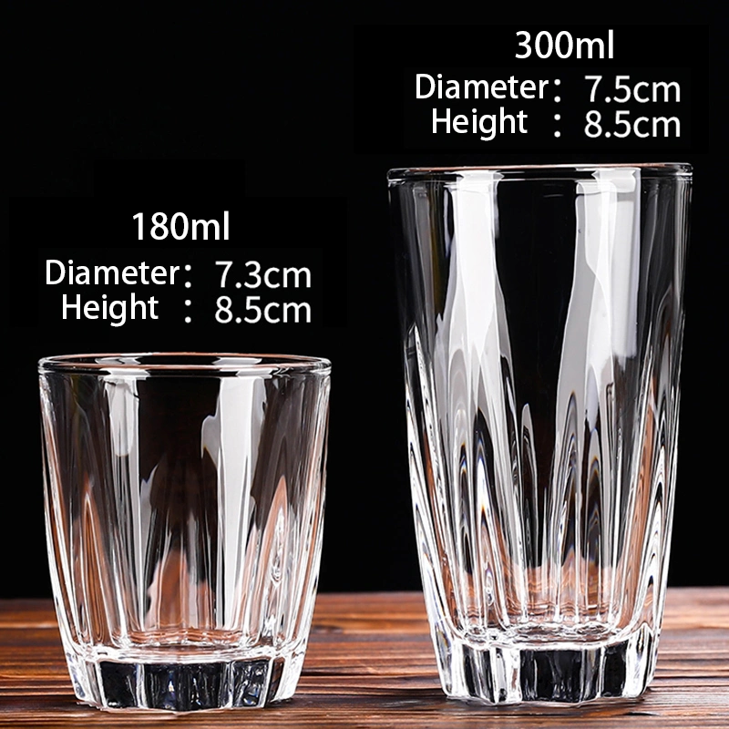 6/10 Oz Glassware Drinking Glasses Glass Cups for Water Juice Cocktails Iced Coffee Tea Beer