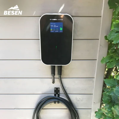 Besen Factory Price 220V 380V 7kw 11kw 22kw Level 2 Home or Commercial Use Floor Mounted Electric Car Charger Pile EV Charging Station