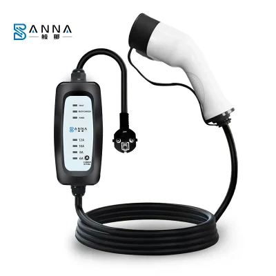 3.5kw-22kw Portable OEM Level 2 Type 2 6-32A 32AMP 3phase Charger Evse EV AC Charge Touch Screen