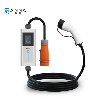 3.5kw-22kw Portable OEM Level 2 Type 2 6-32A 32AMP 3phase Charger Evse EV AC Charge Touch Screen