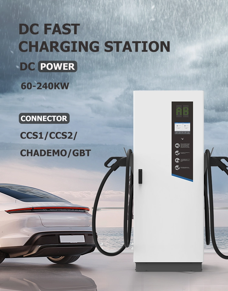 China Manufacturer Ocpp Touch Screen 60kw 80kw 100kw EV Charger Chademo Commercial Car Charger DC Fast EV Charging Station