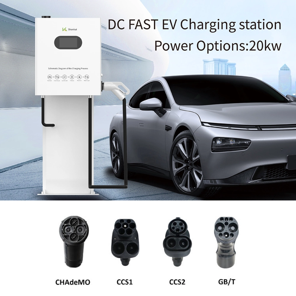 Wholesale Price 20kw LCD Level 3 Gbt Wall Mounted Ocpp Evse DC Commercial EV Charging Station with Payment