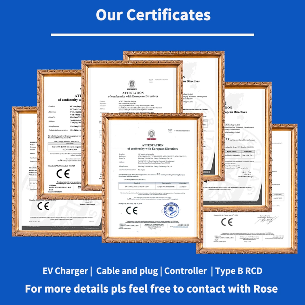 Electric Vehicle Charger SAE J1772 Plug Level2 EV Cable with UL Listed