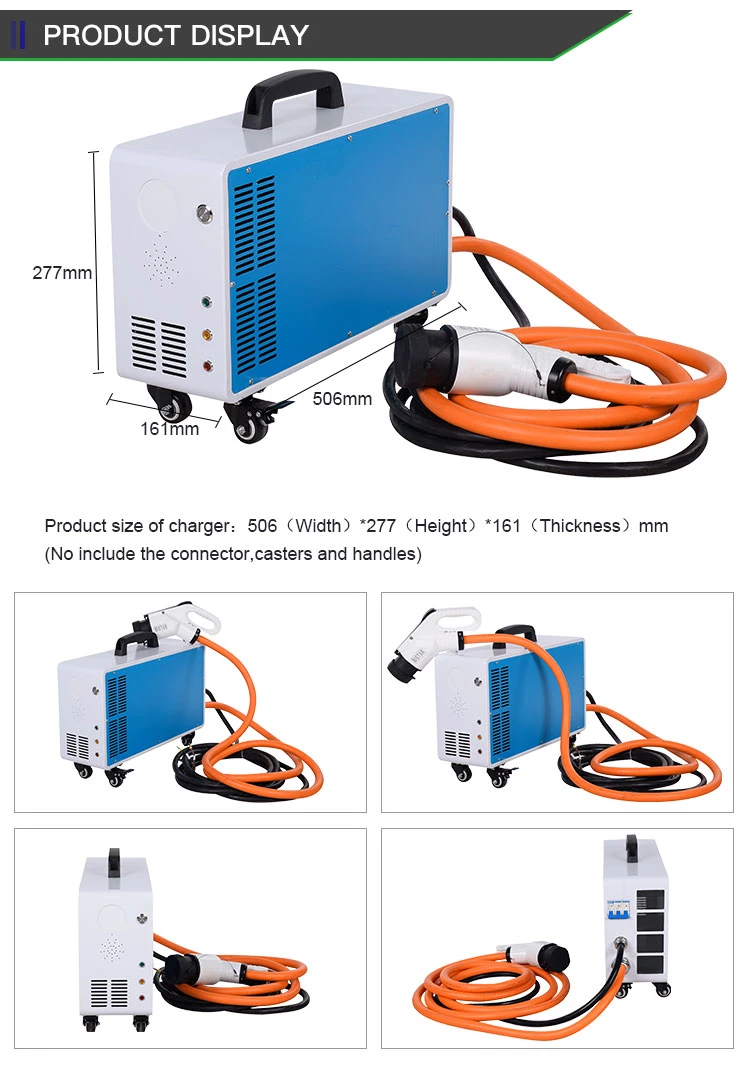 Factory Wholesale Movable CCS2 60kw DC Fast EV Charger with Wheel EV Portable Charger