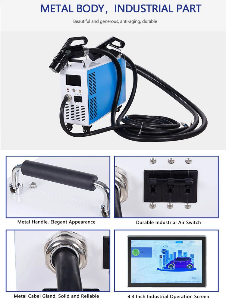 New EV Charging Stations 30kw GB/T Portable DC EV Charger Movable Evse Solar Electric Car Charger