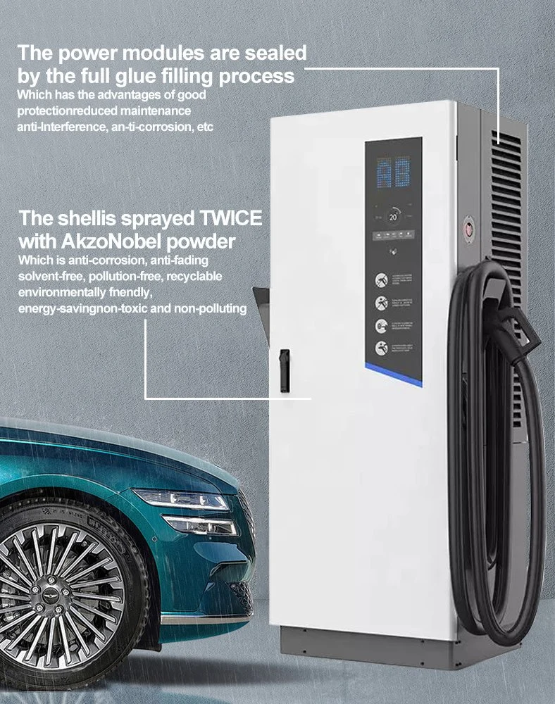 China Manufacturer Ocpp Touch Screen 60kw 80kw 100kw EV Charger Chademo Commercial Car Charger DC Fast EV Charging Station