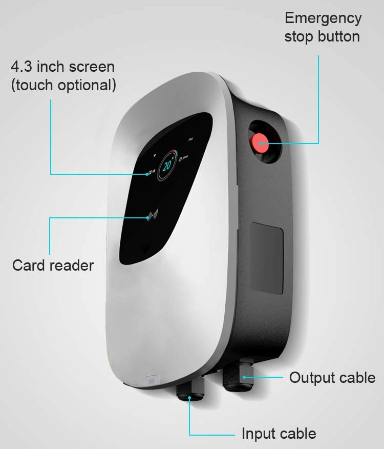 Home Power Supply 11kw EV Car Charger with Ocpp1.6 WiFi 4G