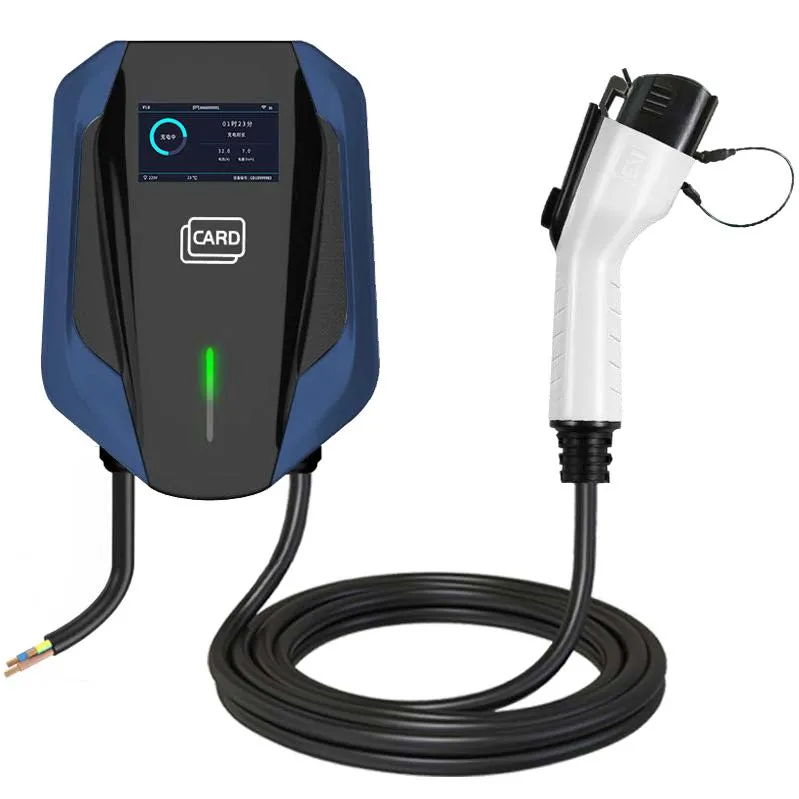 Us Standard EV Charger AC 240V/32A/7.6kw Electric Vehicle Charging Station Display Screen