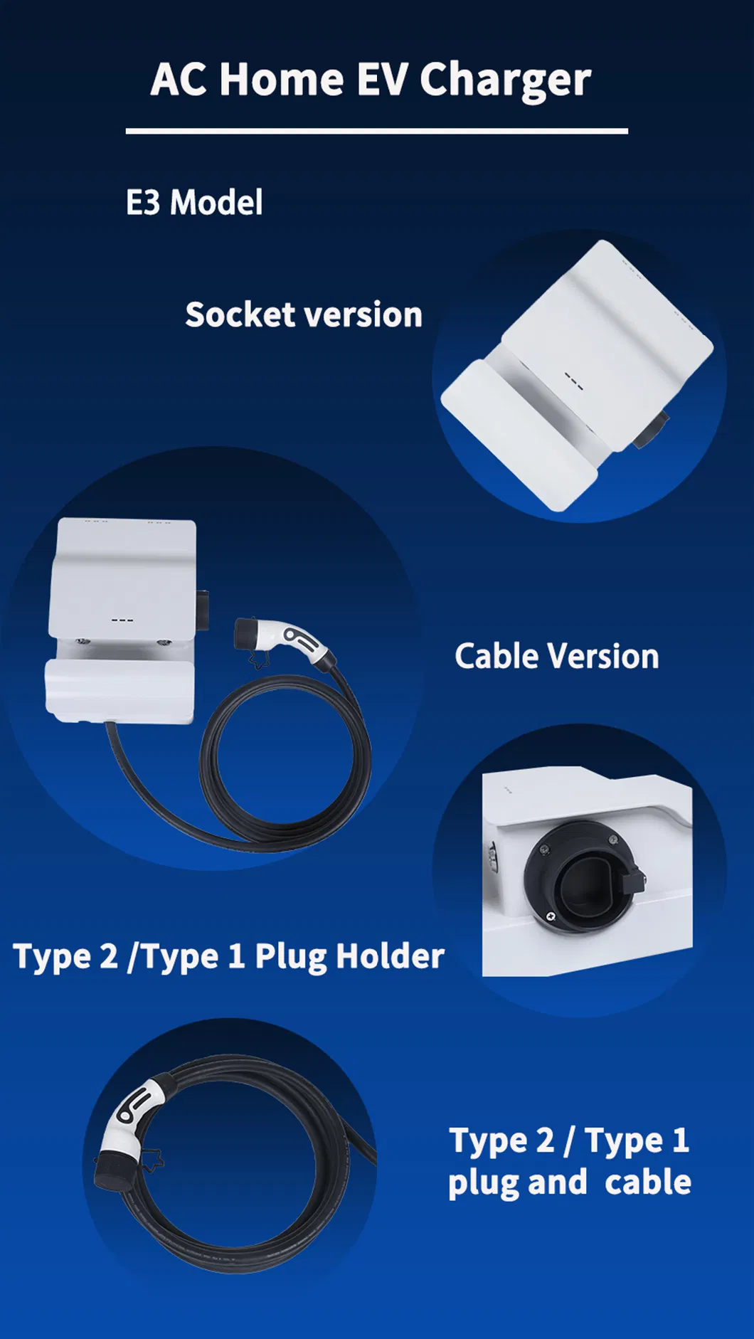 Top EV Charger Supplier with Type2 Charging Cable Station for Electric Vehicle