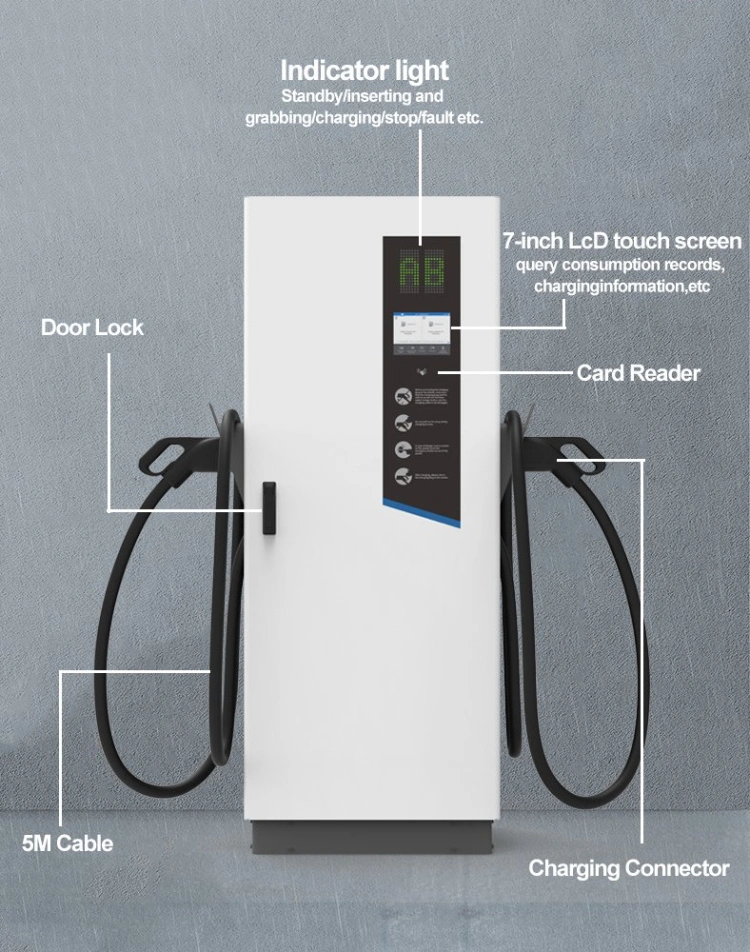 60kw/120kw/ Dual Guns China Electric Vehicle DC EV Car Battery Charger Manufacturer for Car Charging Staion