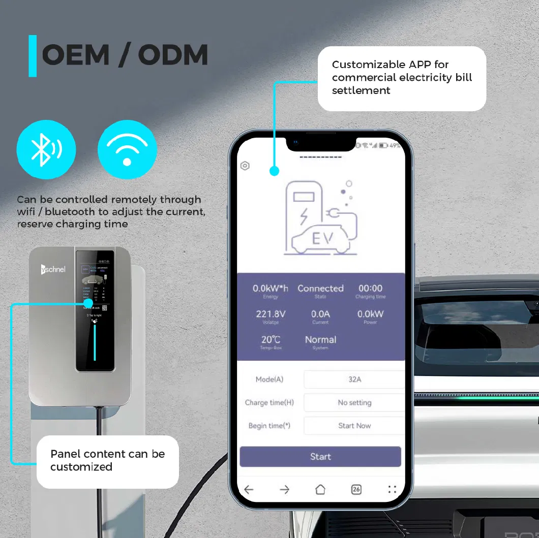 Manufacturer 11kw Wallbox Fast Electric Charging Station EV Car Charger