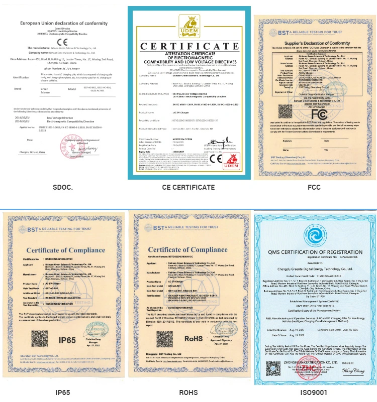 CE RoHS Passed 7kw 11kw 22kw with Smart Ocpp APP Control EV AC Charger with Dlb Function From China Supplier