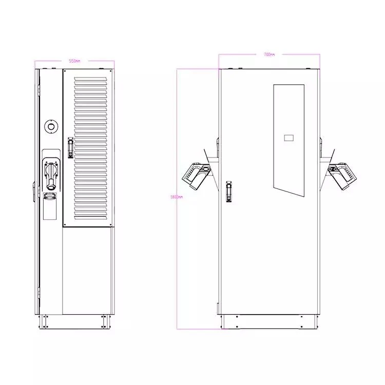 China Manufacturer Ocpp Touch Screen 60kw 80kw 100kw EV Charger Chademo Commercial Car Charger DC Fast EV Charging Station