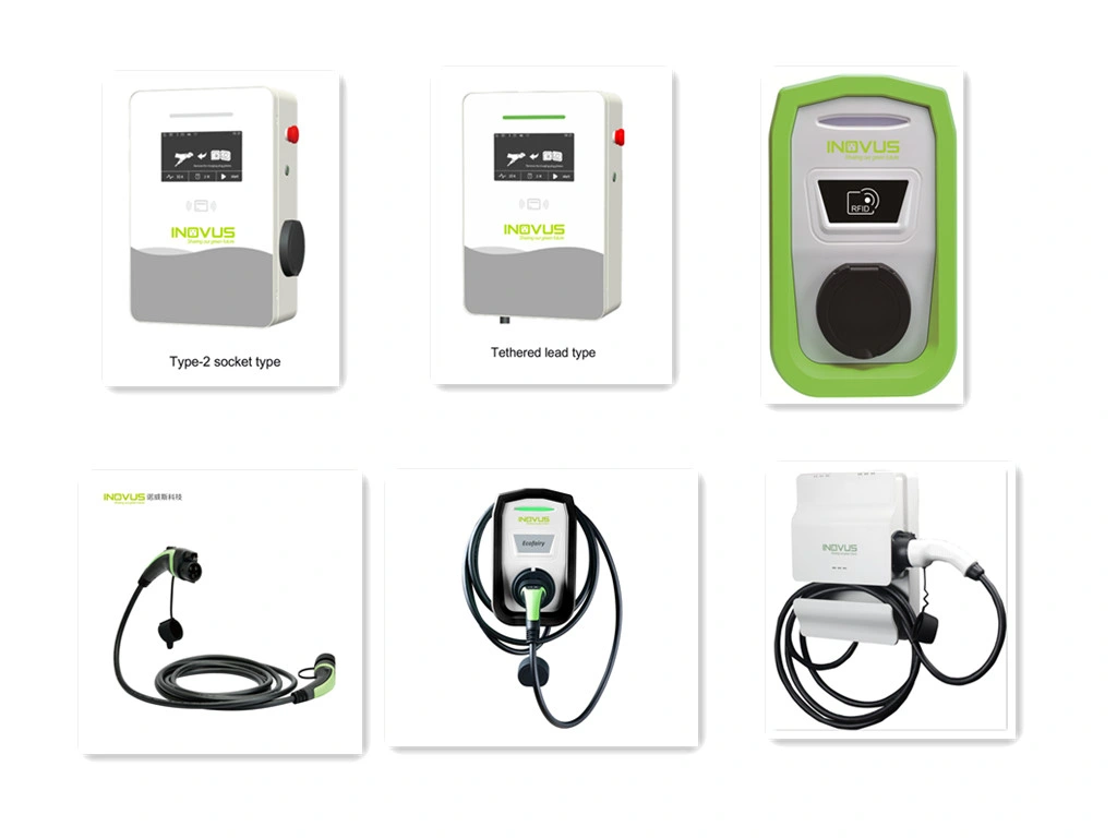 Wall Box Household Fast EV Charger with Type 2 Chademo Connector Plug