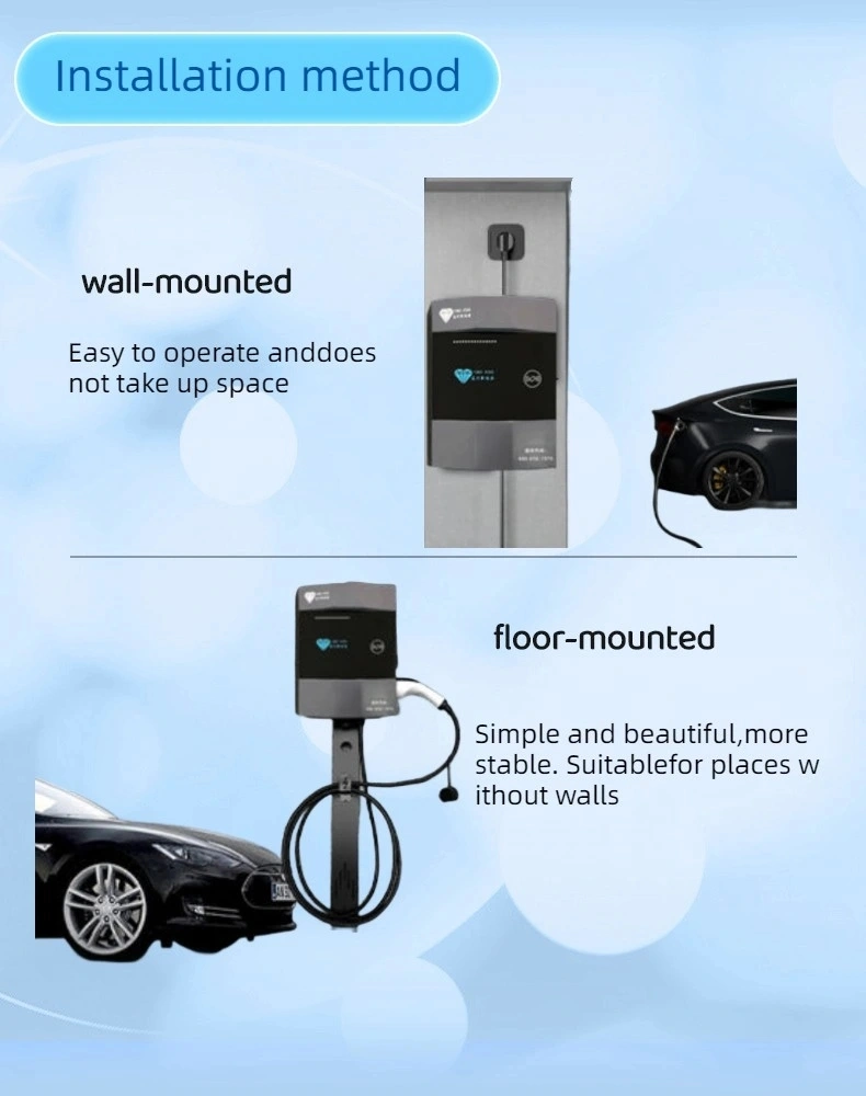 China Manufacturers Type 2 Wall Mount Solar Electric Car Charging Station 32A EV Charger 7kw