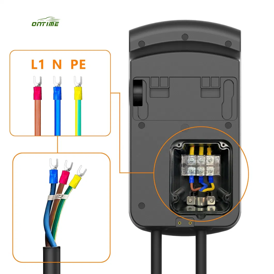 New Energy Electric Vehicle Portable AC Charging Pile 7kw/11kw/22kw Adjustable Ontime C01