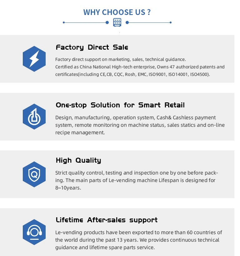 Le-Vending New Arrival Commercial Type 21.5 Inches Touch Screen Smart Hot Food Vending Machine