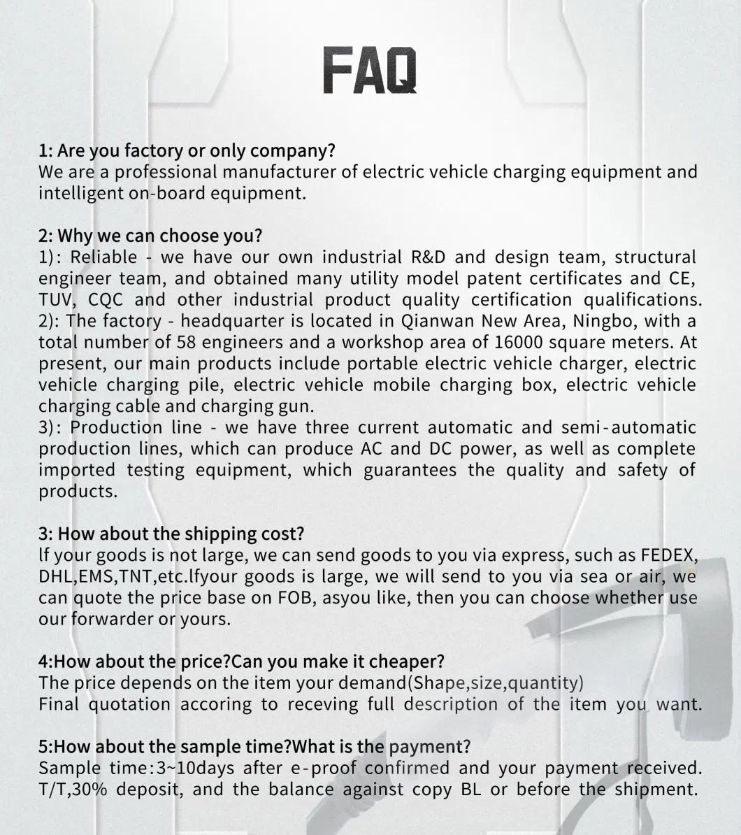 7kw AC EV Charger Circular Type China Manufacturer OEM ODM