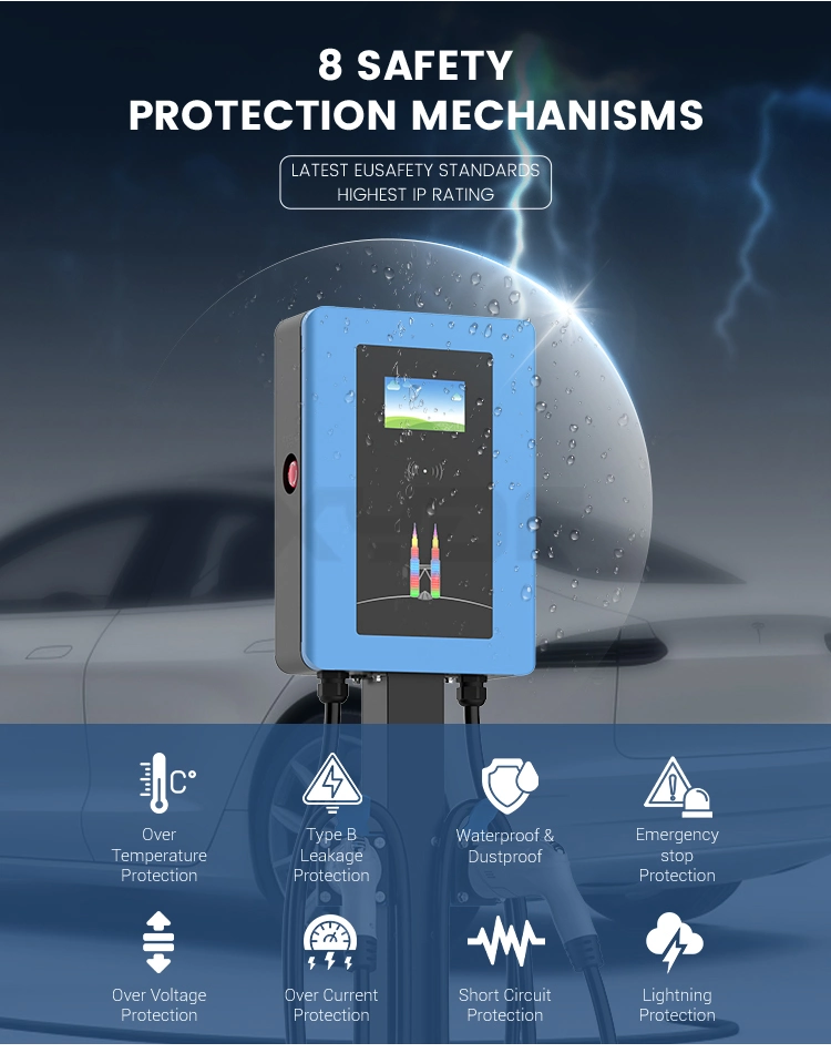 Xydf New Product AC EV Charger CE/TUV/Type1/Type2/Gbt Wallbox APP Function 7kw11kw22kw EV Fast Charging Station for Electric Car