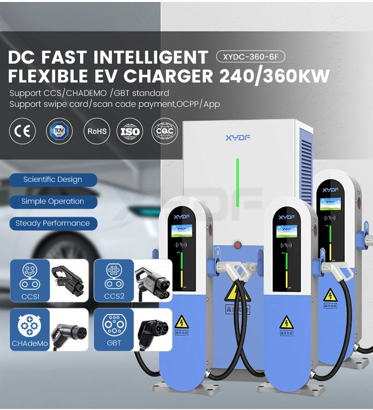 Xydf Double Gun 240kw DC Fast Commercial Ocpp WiFi EV Charger Gbt CCS1 CCS2 Electric Car Charging Station Smart EV Charger