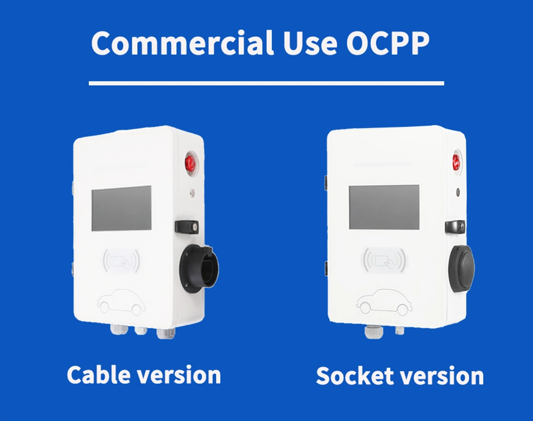 CE Certified Ocpp Electric Vehicle Charging Station Wallbox 7kw 22kw 11kw 32A WiFi Type 2 Plug EV Charging Station Wall Mounted AC EV Charger