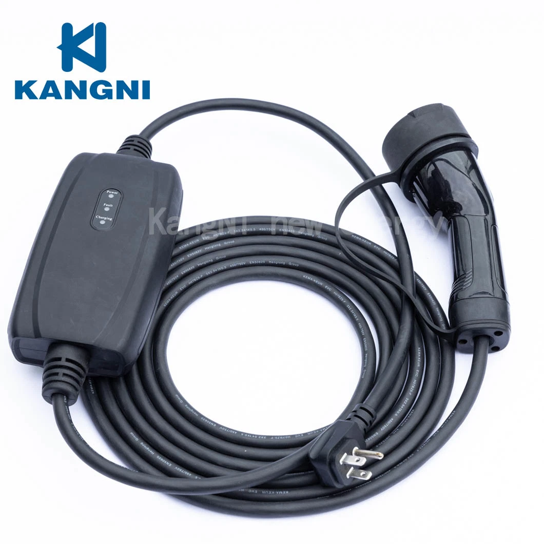 Kangni Wholesale Level 2 EV Charging Box Electric Vehicle EV Charger IP67 16A to Type 2 Plug Portable Electric Vehicle Charging Station