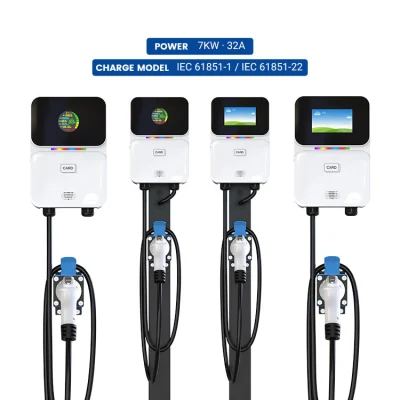  Xydf GBT CHAdeMO Type1 Type2European pila de carga de vehículos eléctricos estándar Cargador rápido AC EV de la estación OCPP 7kw