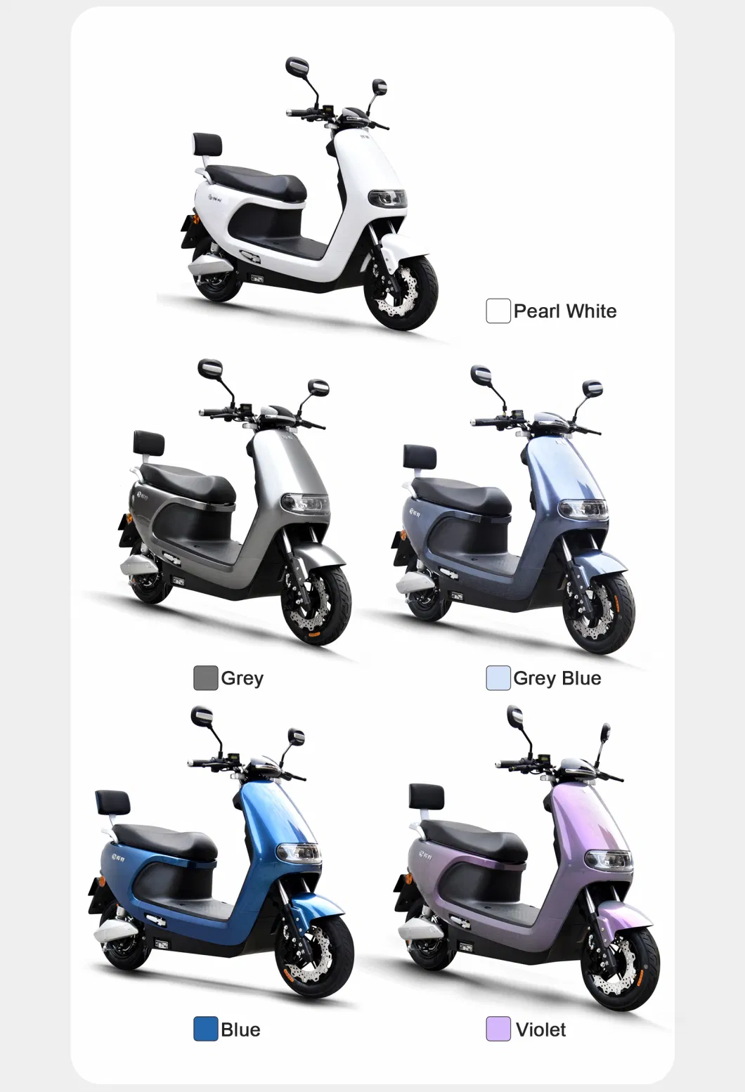 Top Scooter Front and Rear Disc Brake with Wholesale Price 6-8h Charging Time Electric Motorcycle