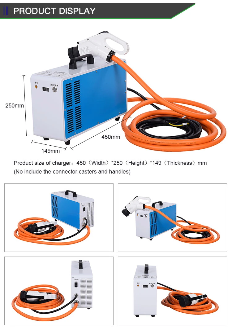 Intelligent Supplier Home Using CCS 20A 220V 7kw Fast Portable DC EV Charger for Electric Vehicle