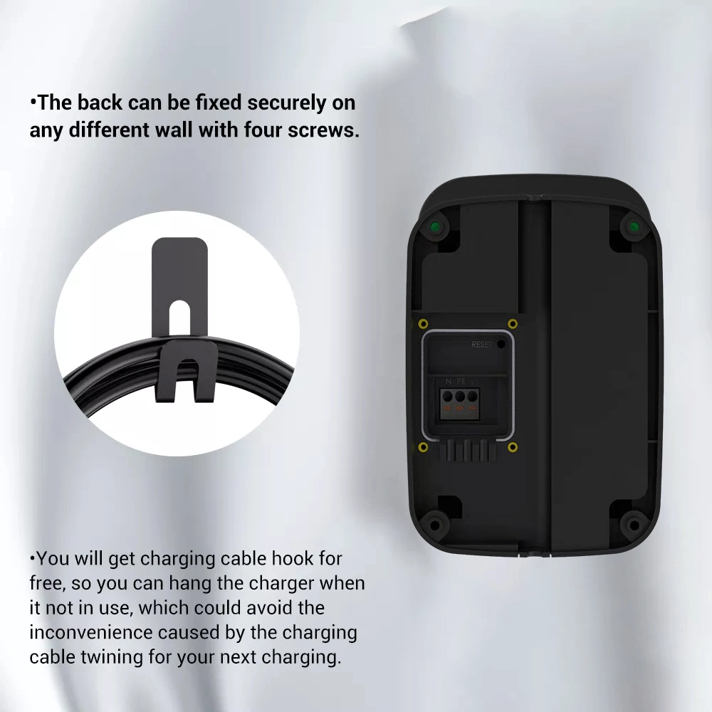 WiFi 4G APP Type 2 32A 7kw Wallbox EV Charger Fast Electric Vehicle Charging Station