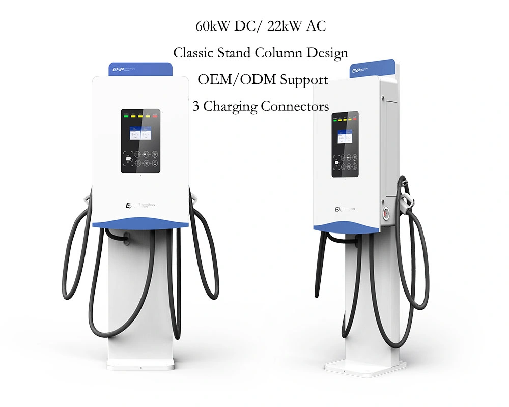 IP55 OEM Supplier Electric Vehicle Charging Station AC 22kw Plug DC Fast 60kw EV Charger Evse Wholesale